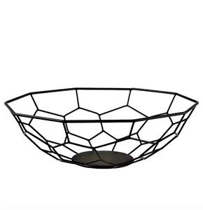 Modern Home Kitchen Storage Organizer round Iron Metal Wire Fruit <b>Basket</b> <b>Food</b> Storage and Display Holder - Product Image 5
