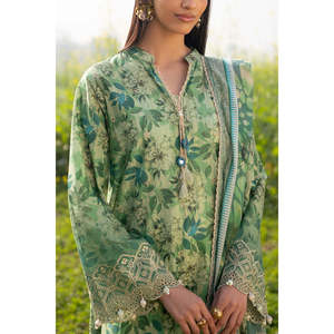 Traje de Muselina Estampado y Bordado de 3 Piezas con Dupatta CL-52637 - Product Image 4