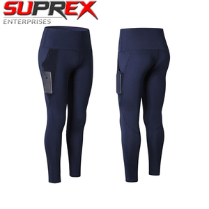 High Waist Simple Print Yoga <b>Leggings</b> <b>with</b> Phone <b>Pocket</b> Stretchy Breathable Fabric Tummy Control Shapewear for Gym & Running - Product Image 1