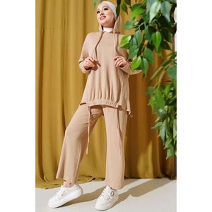 Ensemble 2 pièces élastique à capuche pour femme Design imprimé pierre - Product Image 1