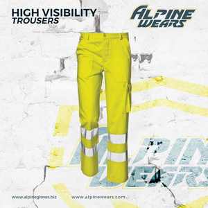 Pantalon décontracté haute visibilité pour hommes, pantalon de travail décontracté en coton délavé, taille haute, pantalon de plein air droit pour garçons, vente en gros - Product Image 1