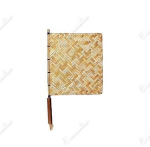 พัดลมระบายความร้อนทำจากไม้ไผ่ทรงสี่เหลี่ยมน่ารักพร้อมด้ามจับยาวอุปกรณ์เสริมสำหรับบ้านอัจฉริยะและของขวัญสำหรับงานหัตถกรรมฤดูร้อน - Product Image 5