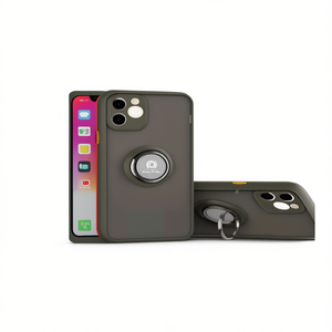 Dam เคสโทรศัพท์สีฟรอสติ้ง TPU แบบเรียบพร้อมขาตั้งห่วงแม่เหล็กและที่จับโทรศัพท์สำหรับ XS MAX กันกระแทก - Product Image 2