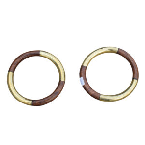 กำไลข้อมือแฟชั่นงานช่างฝีมือแนววินเทจของผู้หญิงกำไลข้อมือทำจากไม้และทองเหลืองสำหรับงานปาร์ตี้และของขวัญ - Product Image 4