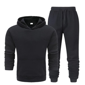 High Quality Winter Distressed French Terry Tracksuits Men Puff Printing Streetwear Cotton Fleece Quick Dry Customized - Product Image 1