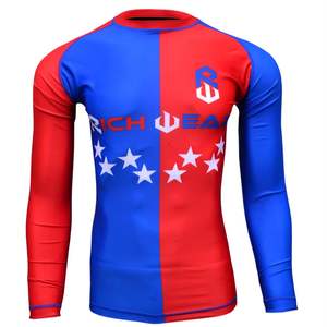 MMA Rashguard pour hommes Design personnalisé Sublimé BJJ Compression Shirt Surf and Grappling Fight Wear - Product Image 1
