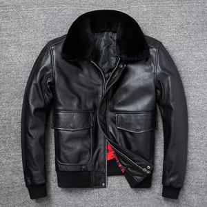 Chaqueta de motorista clásica para hombre, diseños de moda, estilo callejero, abrigo de cuero para motocicleta, chaqueta Bomber OEM de invierno, chaqueta de Aviador A2 - Product Image 2
