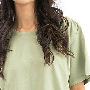 Mode été surdimensionné plein coton femmes T-shirts personnalisé décontracté à manches courtes T-Shirt pour les femmes - Product Image 2