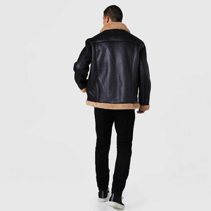 Fast Delivery Customized Packing Good Quality <b>Men's</b> Leather Bomber <b>Jackets</b> Street Style Winter Collection Leather Bomber <b>Jackets</b> - Product Image 3