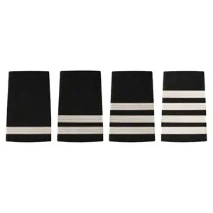 เครื่องหมายยศไหล่ทำมือจากเงินแท้สำหรับเครื่องแบบนักบิน ระดับ 1 2 3 4 บาร์ กัปตัน หัวหน้าฝ่าย ถักเปียแบบฝรั่งเศส บาร์ยศไหล่กัปตัน ลูกเรือ ระดับยศไหล่ - Product Image 1