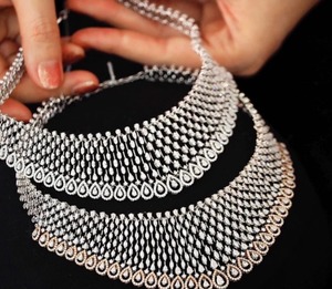 Collar de plata de ley con moissanita en forma de pera blanca, hermoso collar personalizado, regalo para collar - Product Image 3