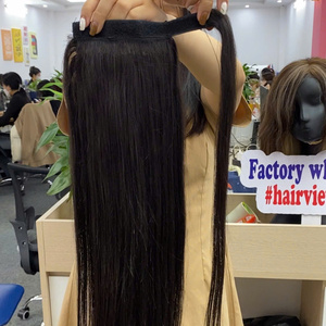 Cheveux Vietnam Usine Meilleure Vente 100% Remy Vierge Chinois Cheveux Raides Queues de Poney Extensions Machine Double Trame Haute Qualité - Product Image 4