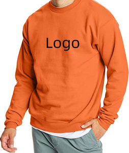 Sweat-shirts d'hiver pour hommes de haute qualité en gros, unisexe, teinture unie, col rond, streetwear, sweat-shirt à capuche, 100% coton, molleton, coupe ample, logo - Product Image 1