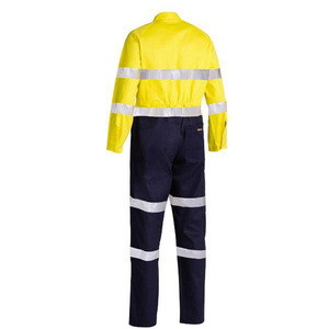 Venta caliente Taped Hi Vis Drill Overall Hi Vis Drill Overol de algodón de dos toneladas Hi Vis Working Overall - Product Image 4