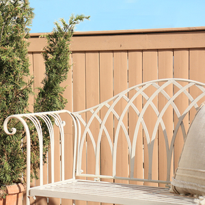 विंटेज धातु लोहे Foldable Slatted डिजाइन आँगन बेंच आउटडोर उद्यान बेंच - Product Image 2