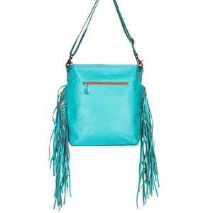 Hot Selling Handmade Western Fashion Crossbody Leather Bag Vintage Style Tooled Cowhide Fur Zip Single Canvas <b>Boho</b> Hairon - Product Image 3