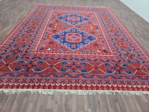 Alfombra de nudo de alta calidad moderna de 9x12 pies de lana India hecha a mano turca Oushak juego de alfombras para pasillo, oración y sala de estar - Product Image 3