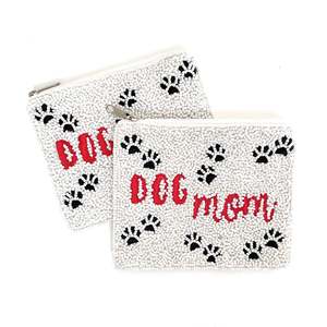 Dog Mom Handmade Eco-Friendly Lightweight Seed <b>Bead</b> Zipper Clutch <b>Large</b> Capacity Soft Trendy Evening Party Gift for Women - Product Image 3