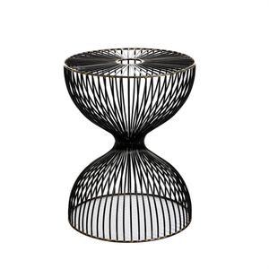 Taburete Industrial de Hierro Metálico con Acabado Negro, Perfecto para el Hogar, Sala de Estar, Muebles Decorativos, Otomanas y Taburetes - Product Image 1