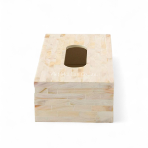 Caja de Pañuelos Hecha a Mano con Incrustaciones de Nácar, Soporte Decorativo para Interiores de Alta Gama - Product Image 3