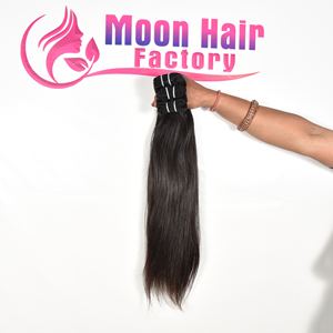 Paquet humain droit de 10 pouces couleur naturelle noir tissage doux pour les femmes parfait pour la fête de salon et l'utilisation quotidienne des cheveux indiens - Product Image 2