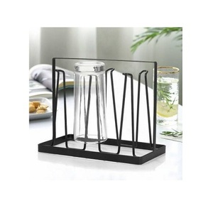 ขาตั้งแก้วเหล็กสีดำขนาดและรูปร่างที่กำหนดเองที่วางแก้วดีไซน์ใหม่ล่าสุด - Product Image 4