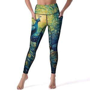 Mallas de algodón 100% para mujer de alta calidad, nuevo diseño personalizado, transpirable, informal, con logotipo, bolsillos ajustados de cintura media - Product Image 5