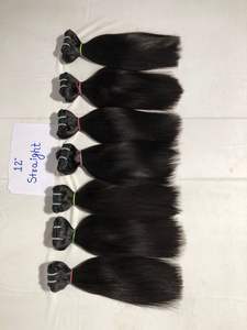 Vente chaude 100% brut non transformé Temple indien Premium droite Extension de cheveux humains Machine Double trame pleine cuticule alignée - Product Image 3