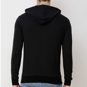 Sweat-shirt à capuche personnalisé pour hommes avec logo personnalisé de couleur unie en polyester/coton - Product Image 5