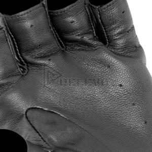 Breathable Quick Dry Customizable <b>Fingerless</b> <b>Leather</b> <b>Gloves</b> with Front Logo Unisex All Seasons - Product Image 6