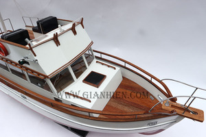 Gia Nhien Fabricant Approuvé Conception Personnalisée quantité minimale de commande Basse GRAND BANKS-COQUE ROUGE PEINT-BATEAU DE VITESSE EN BOIS - Product Image 6