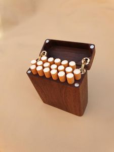 อ้างถึงกล่องบุหรี่หรูหรากล่องไม้สไตล์วินเทจสีดำกล่องไม้วอลนัทบางเฉียบที่เก็บของคุณภาพสูงสำหรับเป็นของขวัญ - Product Image 6