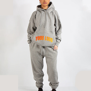 ชุดเสื้อผ้าแนวสตรีทผ้าฝ้าย100% สำหรับผู้หญิงคุณภาพระดับพรีเมี่ยมชุดวอร์ม2ชิ้นระบายอากาศได้ดีสำหรับฤดูหนาว - Product Image 1