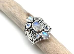 Moonstone Gemstone Jewelry For Women <b>Silver</b> <b>Boho</b> Style <b>Ring</b> Jewelry 925 Sterling <b>Silver</b> Trending Handmade <b>Ring</b> Gift For Mom - Product Image 4