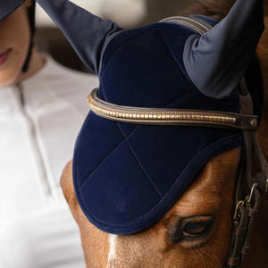 Hot Selling Fly Veil Horse <b>Bonnet</b> Wholesale Supplier Equestrian Supplies Horse Ear <b>Bonnet</b> Customizable Design High Quality - Product Image 3