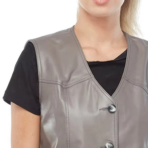 Chaleco de Cuero para Motociclista para Mujer, Precio Económico, Superventas, Fabricado en Pakistán, Nuevo Diseño - Product Image 4