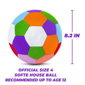 Ballon de football en tissu souple taille 4, silencieux et sûr pour l'intérieur, léger, pour l'entraînement à domicile, faible bruit, jeu sûr, ballon de football souple - Product Image 2