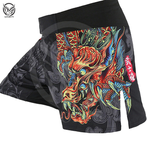 Shorts de boxe personnalisés, shorts de grappling, shorts de combat MMA pour hommes, 100 % polyester. - Product Image 2