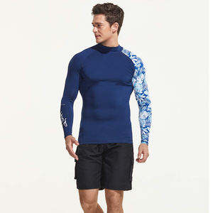 Durable Respirant Mens Rash Guard Full Sleeve Tight Fit Quick Dry Swim Shirt for Surfing Snorkeling and Water Activities - Product Image 2