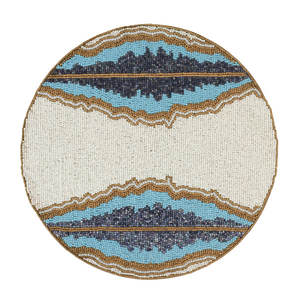 Handmade Modern Floral Beaded <b>Placemat</b> Satin Material Home <b>Christmas</b> Wedding Banquet Parties Accent Dining Table Decoration - Product Image 1