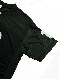 Maillot de football américain personnalisé noir 100% polyester respirant avec logos brodés personnalisés dernière conception avec OEM - Product Image 4