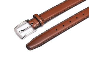 Custom Hot Selling Men's Classic Vintage <b>Needle</b> Buckle Luxury Cattle <b>Leather</b> Belt - Product Image 5