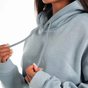 Sudadera con capucha y Jersey recortada para mujer de invierno con logotipo personalizado, ropa informal de poliéster/algodón de secado rápido - Product Image 6