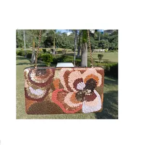 New Launch Designer Handmade sequin box party bag for women Clutch Bag at Wholesale Price from India