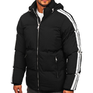 Wholesale Custom Coated Nylon Stand Collar Eco-Friendly Puffer <b>Jacket</b> for Men <b>Winter</b> Solid Colors <b>Waterproof</b> Breathable OEM - Product Image 3