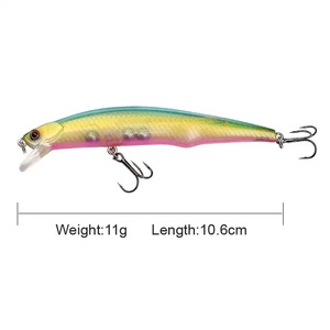 Bon Prix Vivid Fish Swimming Action 3 Couleurs Plastique Conception Bionique Leurres De Pêche Minnow-18 Appât Dur 11g 10.6cm Minnow Leurre - Product Image 6