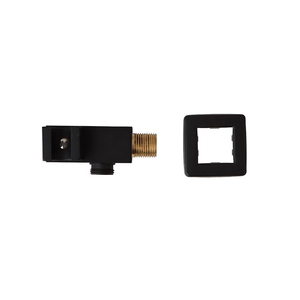 Supporto doccia a parete Koricini con uscita acqua quadrata, nero opaco, per arredo bagno - Product Image 3