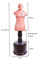 Mannequin humain debout à hauteur réglable RXN pour l'entraînement de boxe mannequin de poinçonnage en caoutchouc rempli d'eau