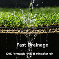 Gazon artificiel tissé de qualité supérieure, drainage rapide, haute densité, sans odeur, pour aménagements paysagers de luxe et zones pour animaux de compagnie