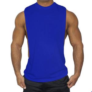 Camiseta sin mangas de Fitness de Color personalizado para hombre, camiseta sin mangas deportiva de poliéster transpirable, camiseta sin mangas para gimnasio, correr, entrenamiento, uso de verano, patrón en blanco - Product Image 3
